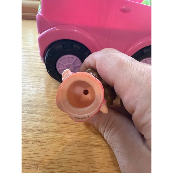 Fisher Price Little People All Around Pink Car Figure 2013 Mattel Plastic Toddle - Picture 7 of 8